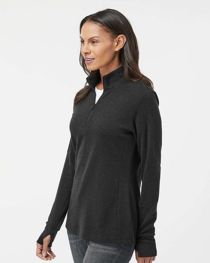Custom Adidas Women's 3-Stripes Quarter-Zip Sweater