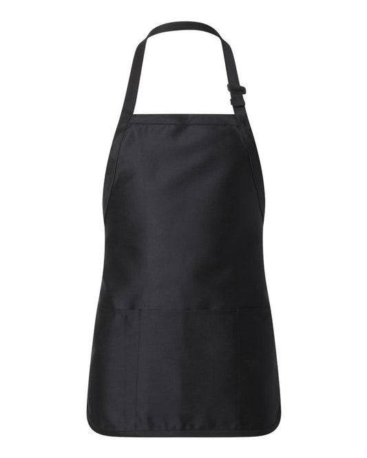 Custom Q-Tees Medium Length Apron With Pouch